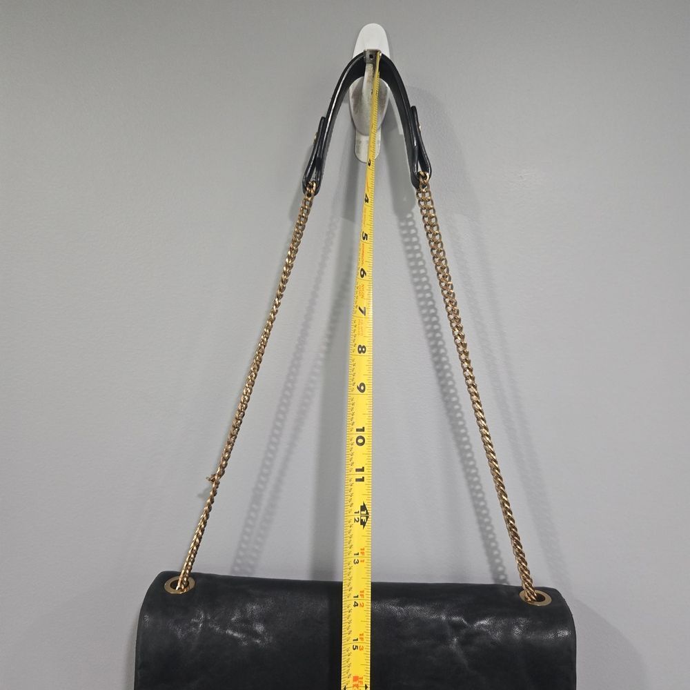 🐢 LANVIN Lambskin Quilted Medium Sugar Flap Shoulder Bag - Picture 9 of 17
